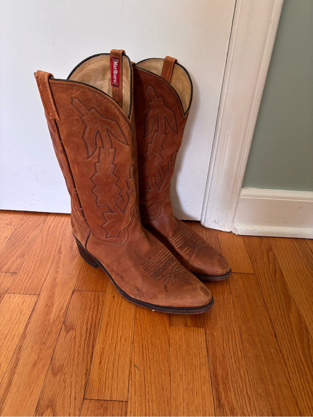 Vintage Men's Brown Western Cowboy Boots - Dan Post Marlboro
